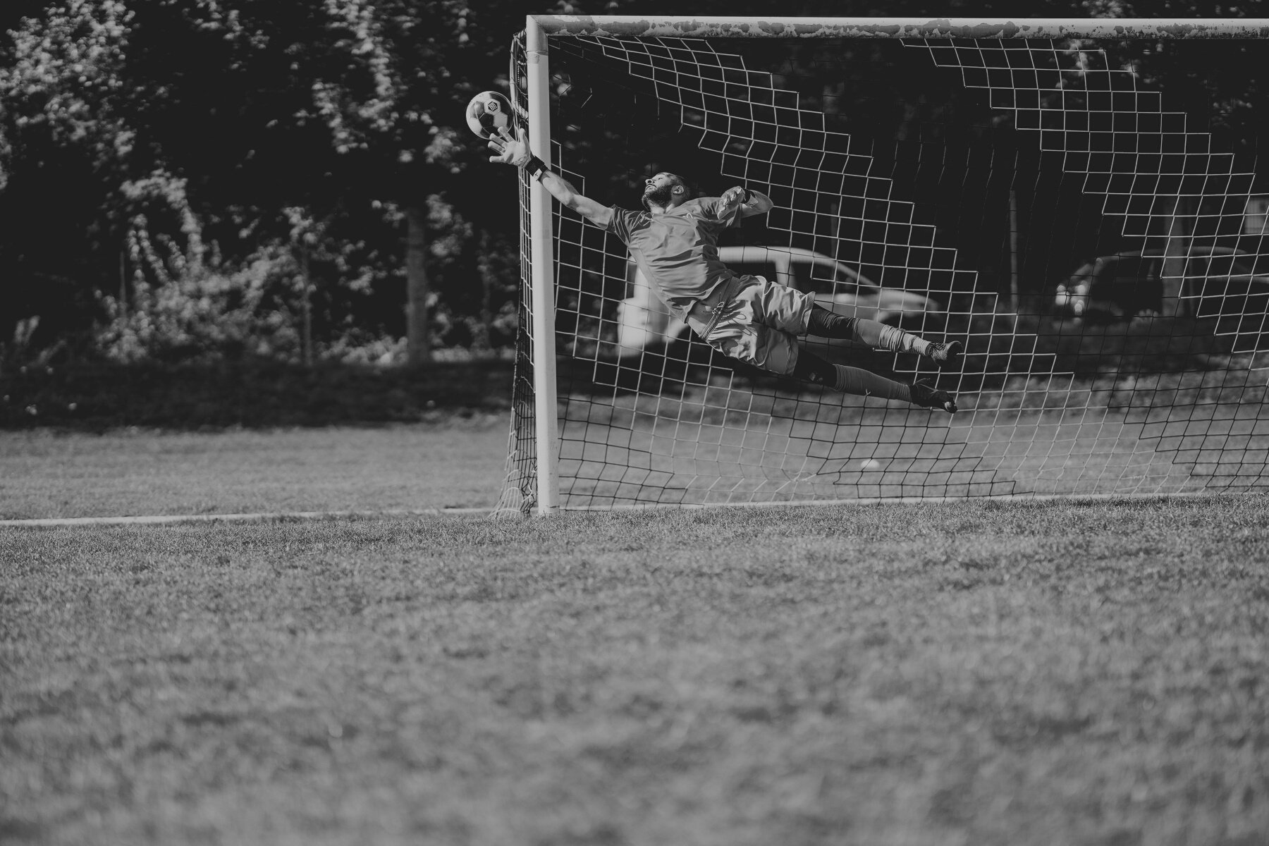 A Man Playing Soccer